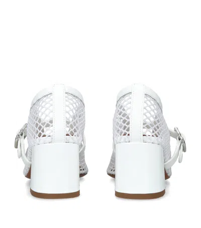 Alaïa 55 Leather-trimmed Mesh Pumps In Brown