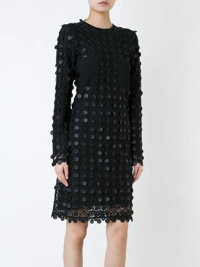 Shop Carven Layered Lace Dress In Black