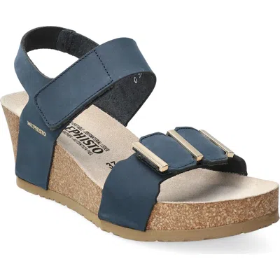 Mephisto Leonore Ankle Strap Sandal In Blue