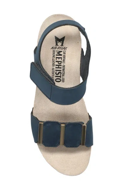 Mephisto Leonore Ankle Strap Sandal In Blue