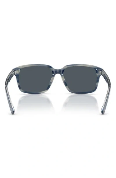 Brooks Brothers 57mm Rectangular Sunglasses In Blue
