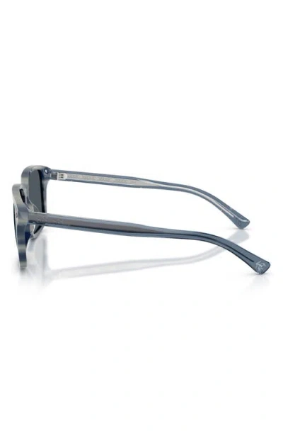 Brooks Brothers 57mm Rectangular Sunglasses In Blue