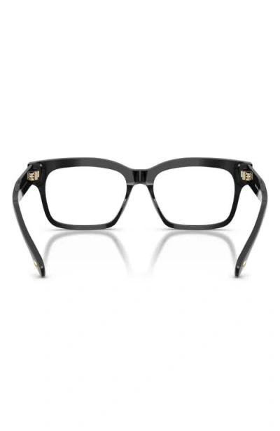 Tory Burch 55mm Rectangular Optical Glasses In Black
