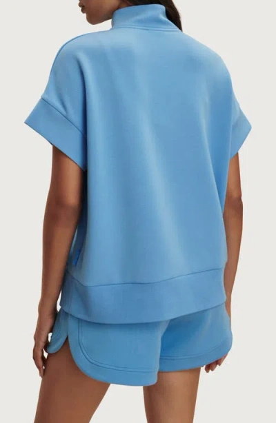 Varley Ritchie Short Sleeve Half Zip In Blue