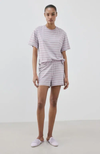 Mango Stripe Cotton Pajama Shorts In Multi