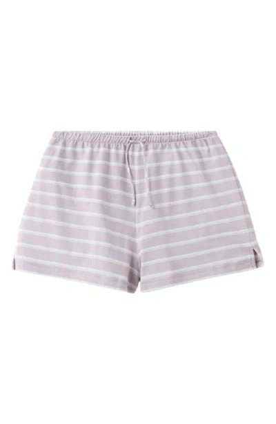 Mango Stripe Cotton Pajama Shorts In Multi