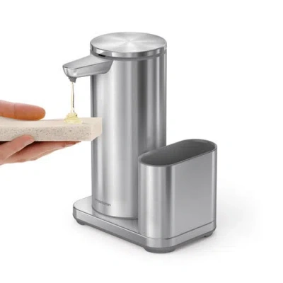Simplehuman 14 Oz. Liquid Sensor Pump With Caddy In Silver