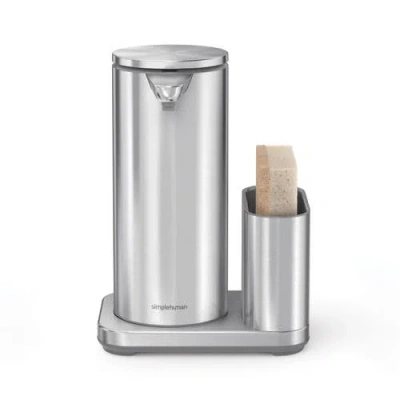 Simplehuman 14 Oz. Liquid Sensor Pump With Caddy In Silver