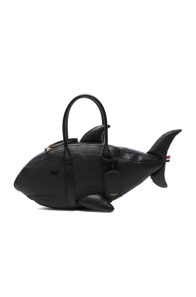 Shop Thom Browne Shark Bag In Black.