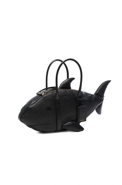 Shop Thom Browne Shark Bag In Black.