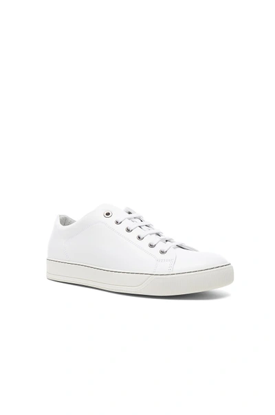 Lanvin Leather Sneakers In White. | ModeSens