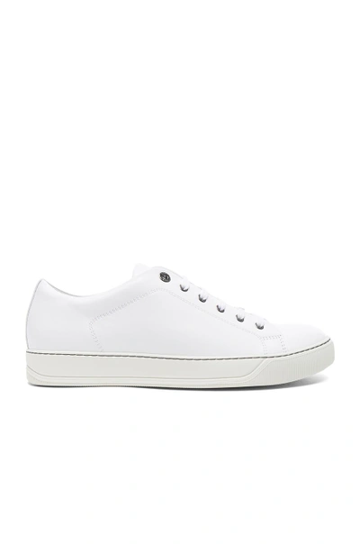 Lanvin Leather Sneakers In White. | ModeSens