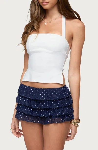 Edikted Dara Halter Top In White