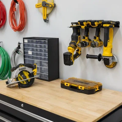 Storeyour E-power Tool Organizer | Garage Storage Rack In Black