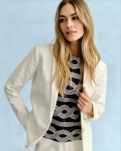 Cartolina Willow Linen Blazer In White