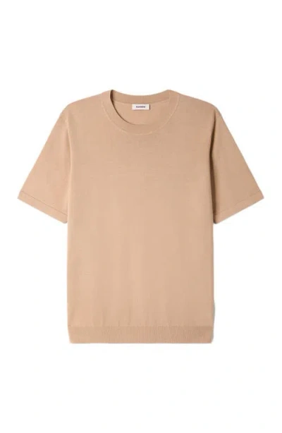 Sandro Paris Knitted T-shirt In Nude