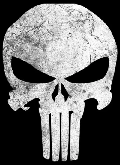 Marvel Punisher Distressed Skull Logo Graphic T-shirt In Black