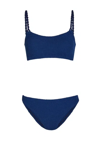 Hunza G Phoebe Two-piece Bikini Swimsuit In Blue