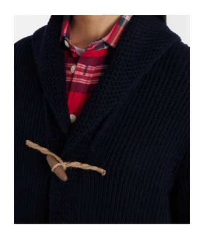 Ralph Lauren Cotton-silk Shawl-collar Cardigan In Icon Navy In Blue
