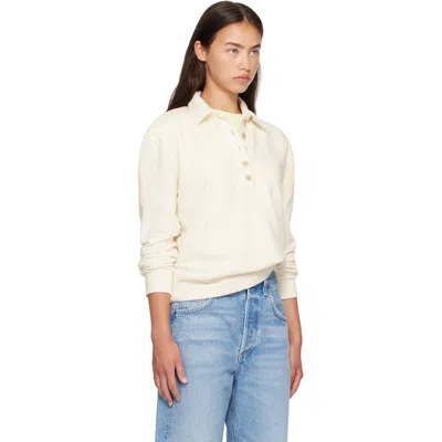 Citizen Of Humanity Vintage Inspired Polo Sweatshirt In White
