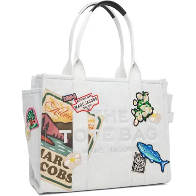 Marc Jacobs Blue 'the Camp Patchwork Denim Large' Tote In Multi