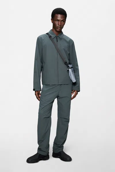Rains Mito Overshirt In Black