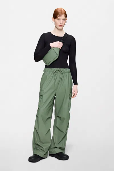 Rains Pocket Rain Pants Wide In Green
