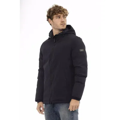 Baldinini Trend Blue Polyester Shell Men's Jacket In Black
