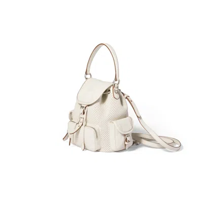 Miu Miu Leather Backpack In White