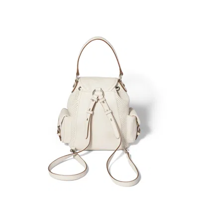 Miu Miu Leather Backpack In White