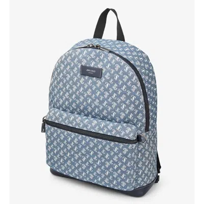 Jimmy Choo Wilmer Denim Jc Monogram Backpack In Pattern