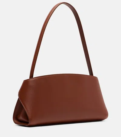 Ferragamo Hug East-west Small Leather Shoulder Bag In Brown