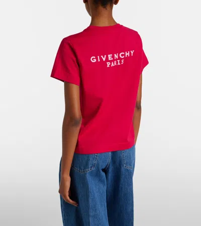 Givenchy Lipstick Pink Slim-fit T-shirt In Red