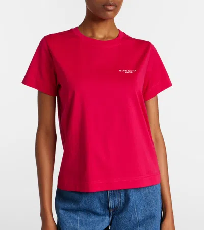 Givenchy Lipstick Pink Slim-fit T-shirt In Red