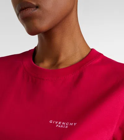 Givenchy Lipstick Pink Slim-fit T-shirt In Red