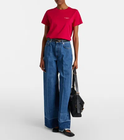 Givenchy Lipstick Pink Slim-fit T-shirt In Red