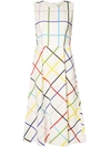 MARY KATRANTZOU Osmond grid print dress,DRYCLEANONLY