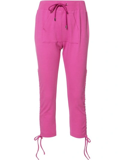Moschino Cropped Drawstring Pull Trousers - Pink
