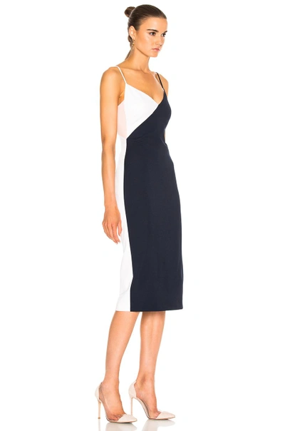 Shop Cushnie Et Ochs Color Blocked Pencil Dress In Blue,pink,white