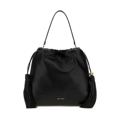 Etro Black Kalispera Medium Shoulder Bag In Black