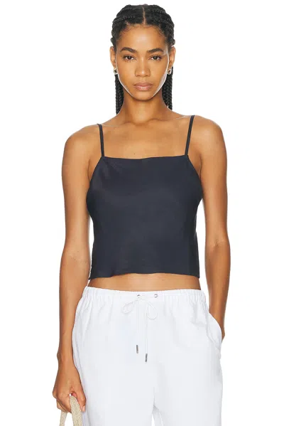 Leset Daniel Square Neck Tank Midnight In Blue