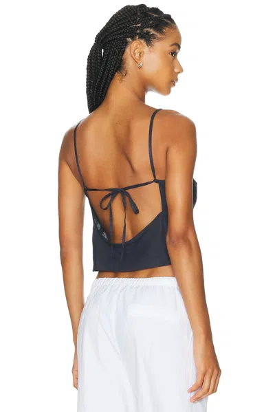 Leset Daniel Square Neck Tank Midnight In Blue