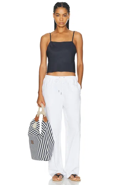 Leset Daniel Square Neck Tank Midnight In Blue