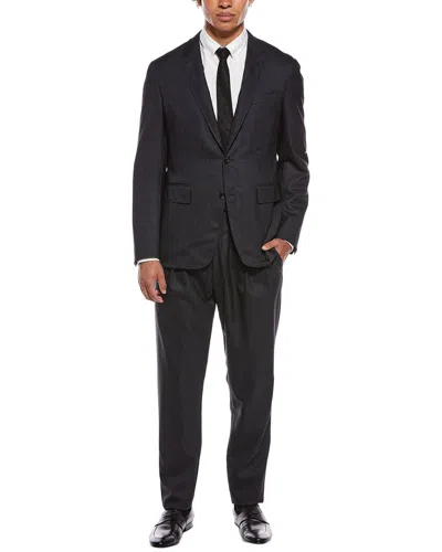 Canali 2pc Wool-blend Suit In Black