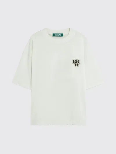 Barrow Printed Crewneck T-shirt In White