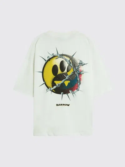Barrow Printed Crewneck T-shirt In White
