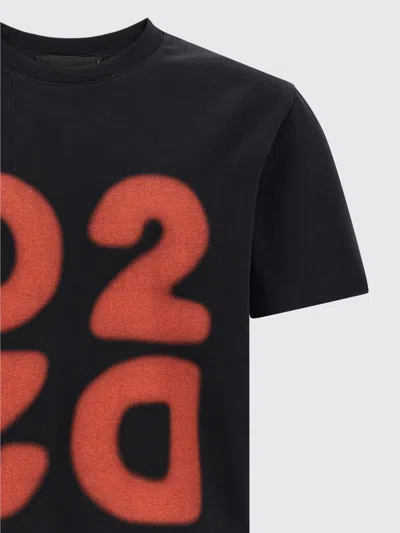 Dsquared2 Cotton Printed T-shirt In Black