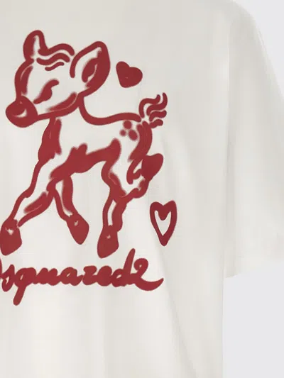 Dsquared2 Printed T-shirt In White