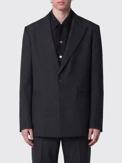 Namacheko Single-breasted Jacket Grey Pattern In Wool In Black