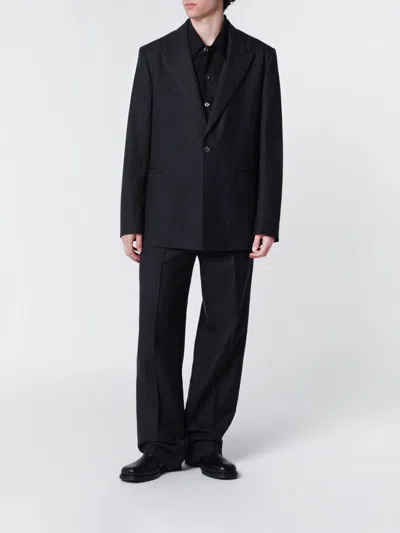 Namacheko Single-breasted Jacket Grey Pattern In Wool In Black